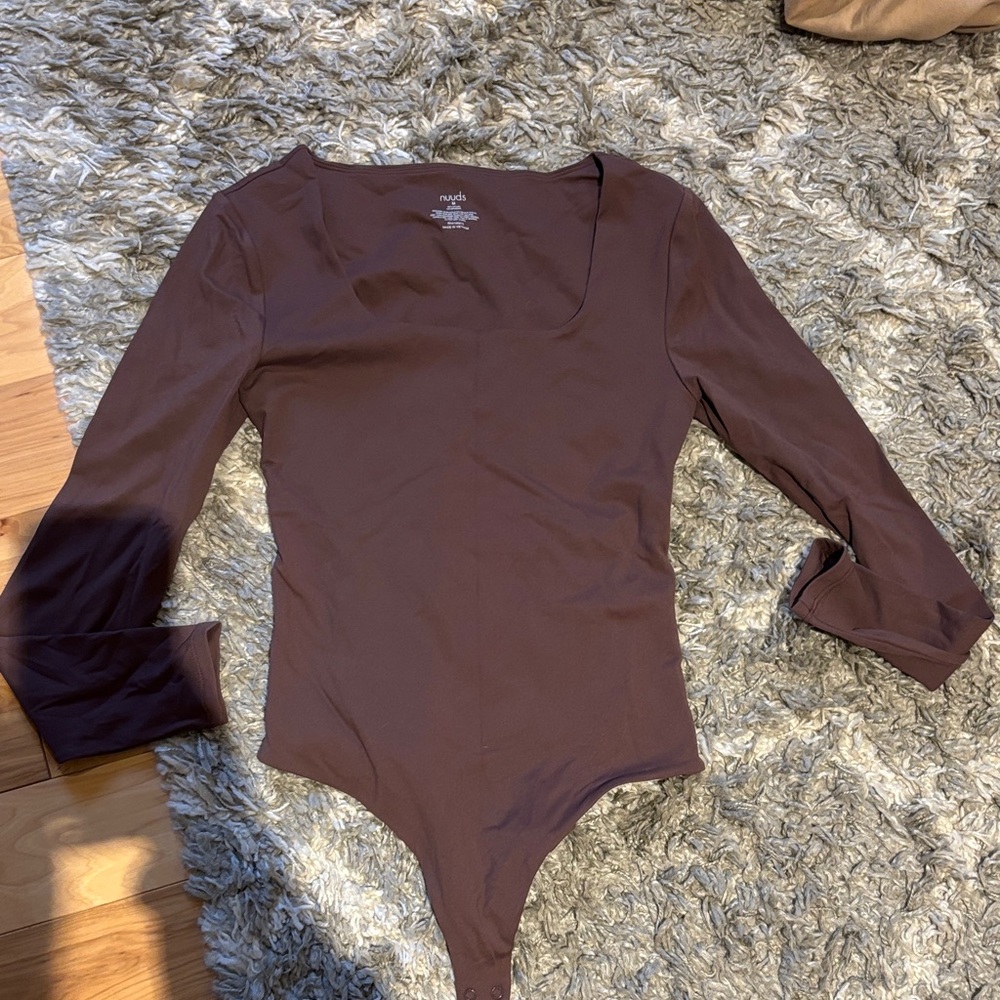 nuuds Chocolate Long Sleeve Bodysuit